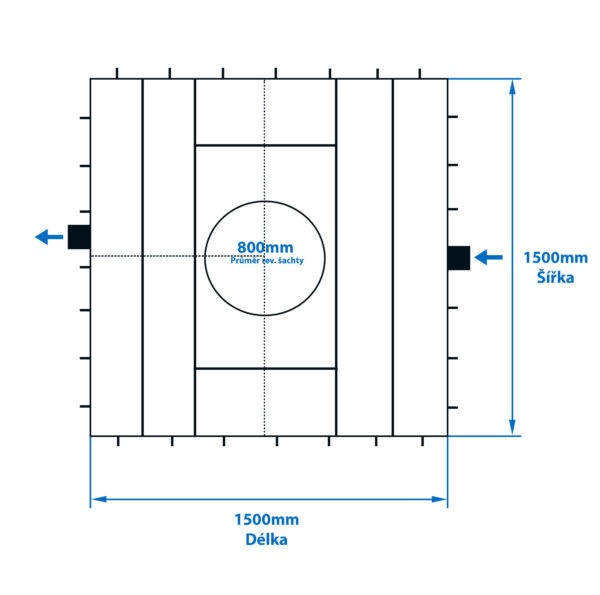 Hranatý septik k obetonování Hranatý septik k obetonování