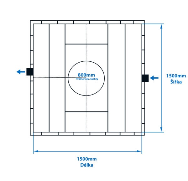 Samonosný hranatý septik Samonosný hranatý septik