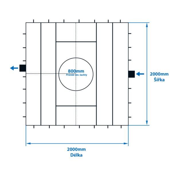 Hranatý septik k obetonování