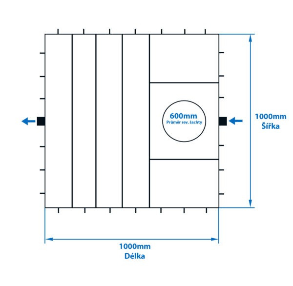 Hranatá nádrž k obetonování Hranatá nádrž k obetonování