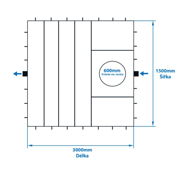 Hranatá nádrž k obetonování Hranatá nádrž k obetonování